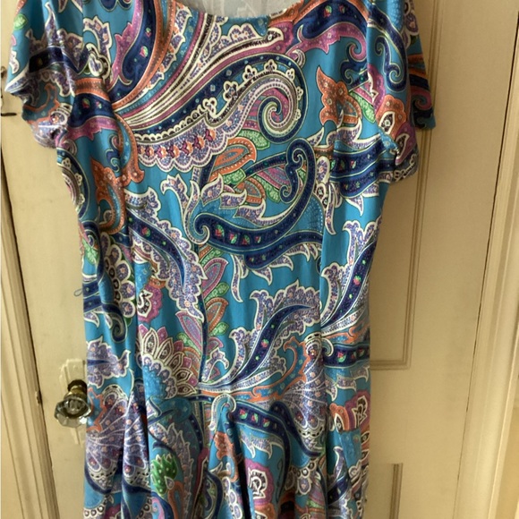Women’s Ralph Lauren Paisley Dress Size 2X - Picture 2 of 5